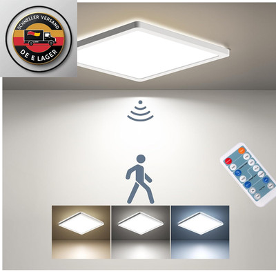 BLNAN LED Deckenleuchte mit Radar Bewegungsmelder 18W Flach Fern