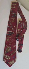VTG Rooster West End Collection Silk Tie Fishing Lures Trout Made in USA