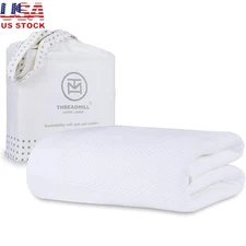 Cotton Herringbone Throw Blanket Soft Lightweight All Season Cozy Durable New