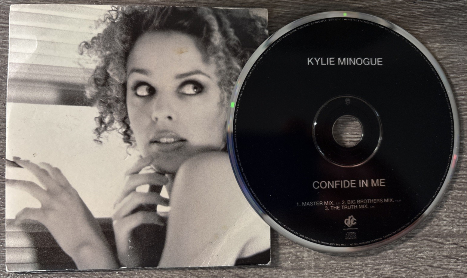 KYLIE MINOGUE - Confide In Me : Three Mixes - Rare CD Single  1994 VGC