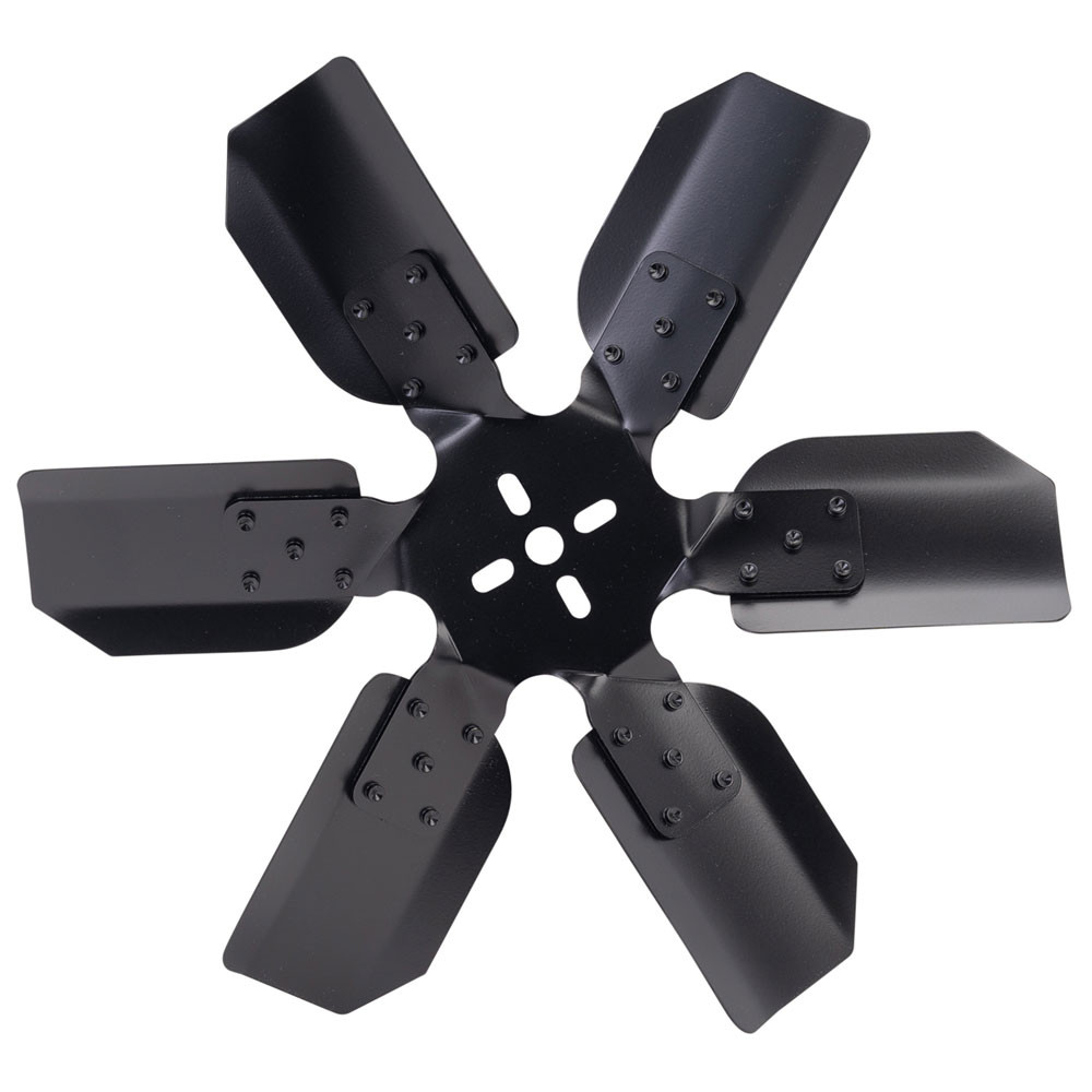 Derale Engine Cooling Fan 17317; Rigid Race 17 in. 6 Blade Mechanical Black
