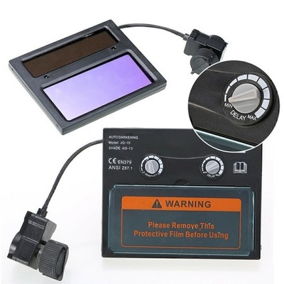 Solar Auto Darkening Welder Goggles Len Helmet Shade Mask Filter ON/OFF Function