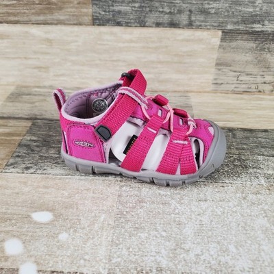 KEEN Seacamp II CNX Kids Sandals Sz 6 Very Berry Dawn Pink Leather Round Toe