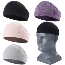 Sports Headband for Men Women Moisture Wicking Sweatband Elastic Wide Hair Band