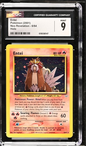 Entei (Unlimited) graded CGC 9 for sale on eBay