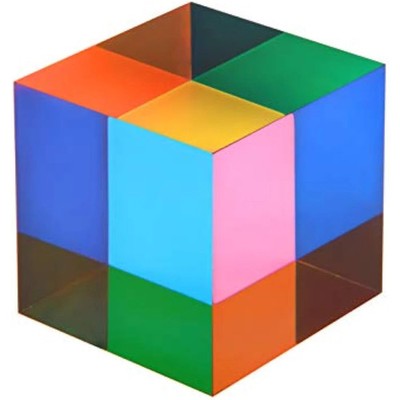 ECBANLI CMY Farbwürfel, CMYcube 1,6 Zoll (40mm) RGB Dispersion Kristall Optisch