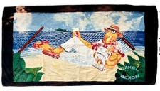 VTG 1991 Joe Camel Lights Cigarette Beach Towel 56&rdquo; X 29&rdquo; Hammock Palm Trees