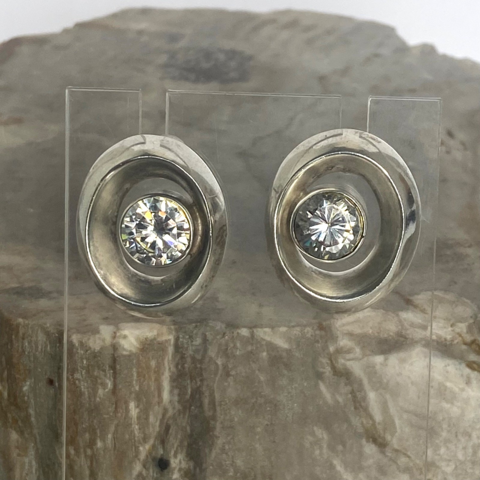 Solid Sterling Silver 925 Large Heavy Geometric O… - image 18