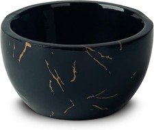 Marbled Shaving Mug - Black Resin Shave Cream  Soap Bowl - Cup large,