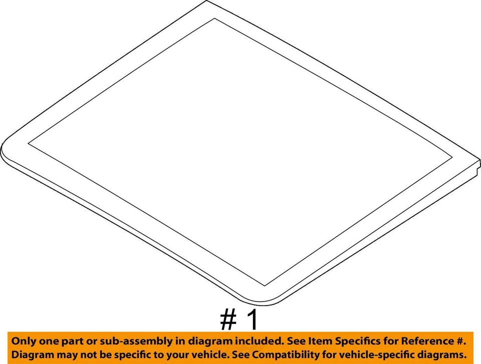 2014-2018 BMW X5 F15 FRONT SLIDING PANORAMIC SUNROOF GLASS WINDOW - Image 4 of 4