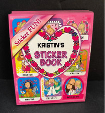 Personalized Name KRISTIN STICKER BOOK Stick W/Us Girls Funky Groovy Stickers