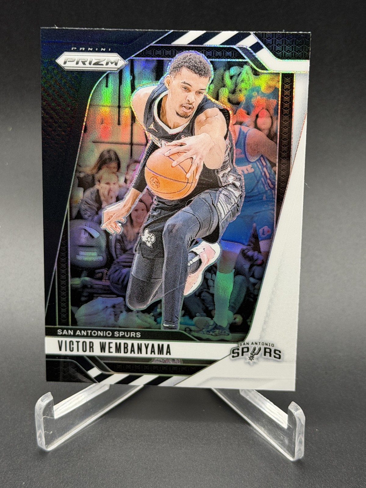 2024-25 Panini Prizm #172 Victor Wembanyama Prizms Black White