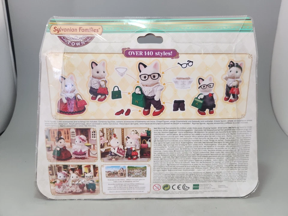Sylvanian Families Fashion Play Set Town Girl Series Tuxedo Cat 3+ - Image 3 of 4