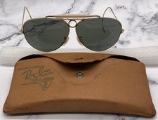 Vintage Ray Ban Bausch  Lomb 1/10 12k GF Green Aviator Shooter Sunglasses