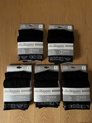 Kappa 10 Stück Herren Boxershorts Unterhosen Baumwolle Schwarz L NEU OVP