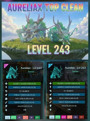 Aureliax Top Clean Lvl 243 Clone Ark Asa Pve-Official Lost Colony PC/XBOX/PS5