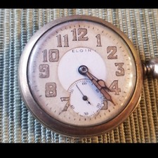 1908 Elgin Pocket Watch. Gr.320 0s 7j. Watch For Parts/Repair 12313834