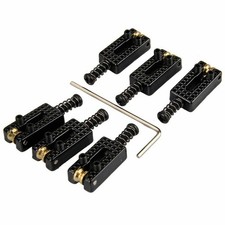Guitar Roller Bridge Tremolo Saddles Surfing 6pcs Set Wrench for Fender Strat A