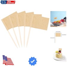 100 Pieces Blank Toothpick Flags Cheese Markers Food Labels for Party Buffet ...