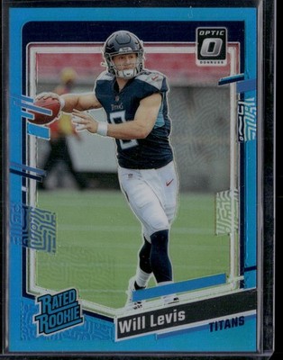 2023 Donruss Optic Will Levis Aqua Prizm Rated Rookie /299 #298 Tennessee Titans