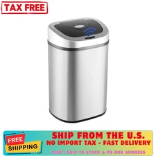 Nine Stars Automatic Trash Can, 21 Gallon Stainless Steel, Motion Sensor