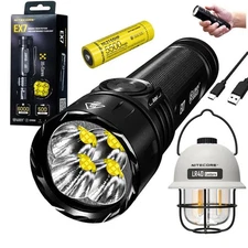 Nitecore EX7 Variable Beam Pattern High Performance Flashlight w/ LR40 Lantern W