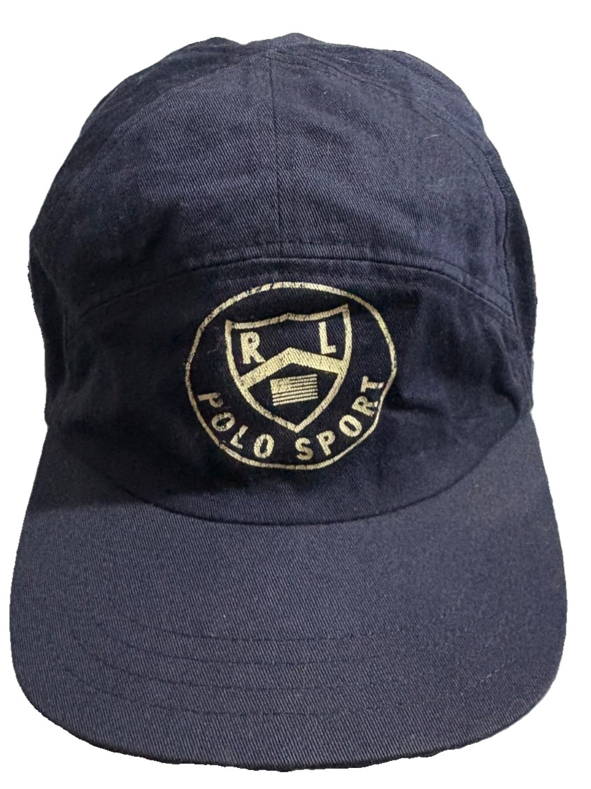 Polo Sport Spell Out Ralph Lauren RL Emblem Vtg 90s Red Hat Cap