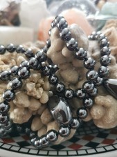 Konvolut Hämatit Blutstein/Edelstein Halskette lang & Ring &  Trommelsteine 9 x