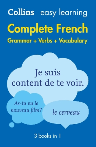 Easy Learning French Complete Grammar, Verbs and Vocabulary (3 books (Tascabile)