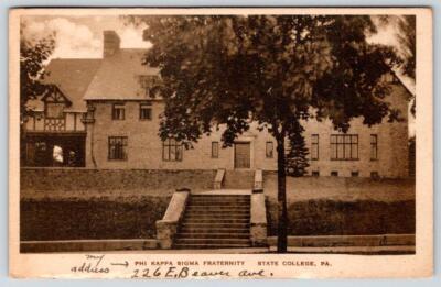 1929 PHI BETA KAPPA FRATERNITY STATE COLLEGE PENNSYLVANIA PA POSTCARD