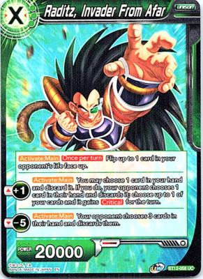 Raditz Pokemon Card Raditz, Invader For Afar BT12-058 UC Dragon Ball Super Card TCG | eBay
