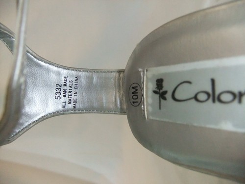 COLORIFFICS SILVER FORMAL HEELS - SZ 10M - Afbeelding 7 van 7