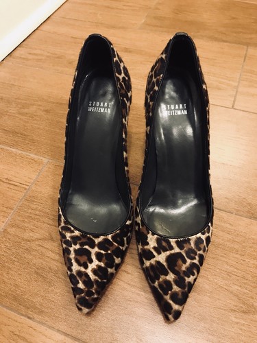 stuart weitzman leopard heels