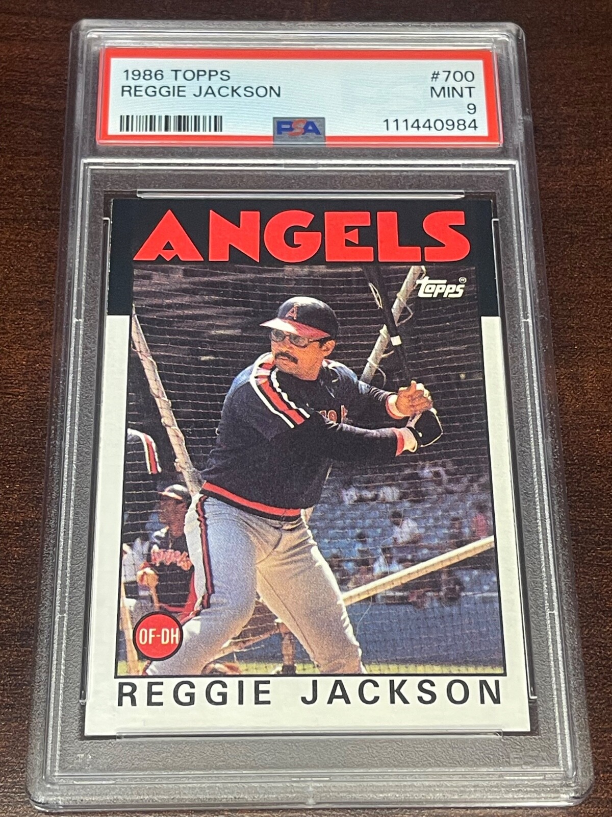 Reggie Jackson 1986 Topps Baseball #700 PSA 9 Freshly Graded Los Angeles Angels