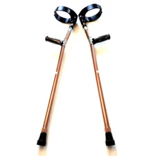 Forearm Crutches Bronze Size M (Pair) Walking Lightweight Adjustable Small Cuff