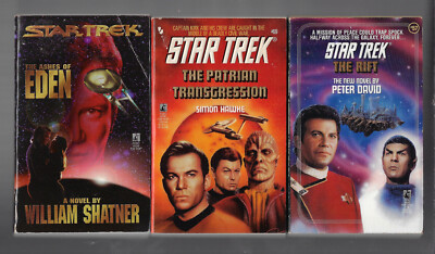 3 Star Trek Paperbacks The Rift,The Ashes of Eden & The Patrian ...