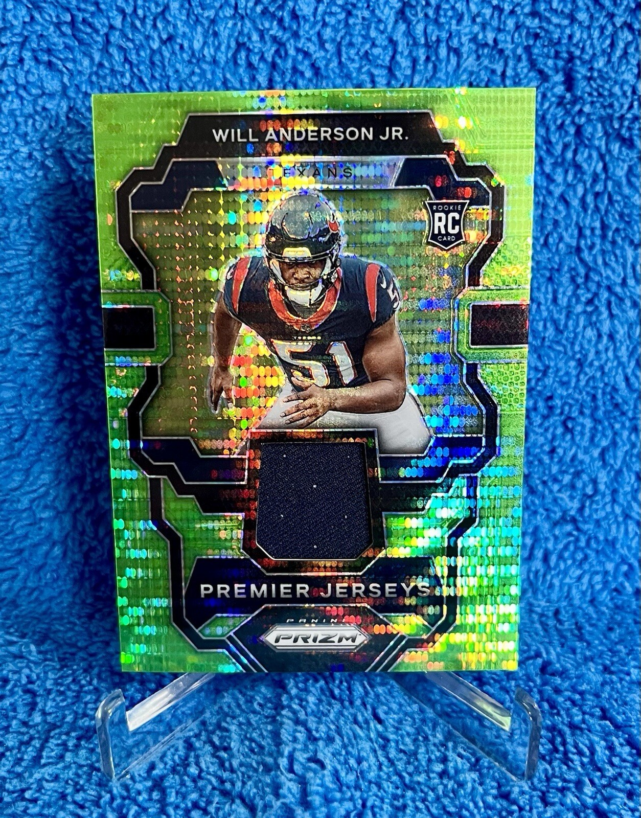 2023 Panini Prizm - Premier Jerseys Neon Green Pulsar Prizm #PJ-WA Will Anderson