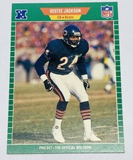 1989 Pro Set #49 Vestee Jackson Chicago Bears Football Card Tc4