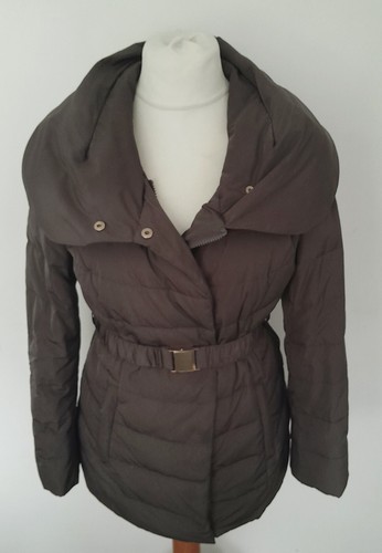 MONSOON - Down Padded Belted Coat Large Collar Mid Brown Size S 10 - Picture 2 of 13