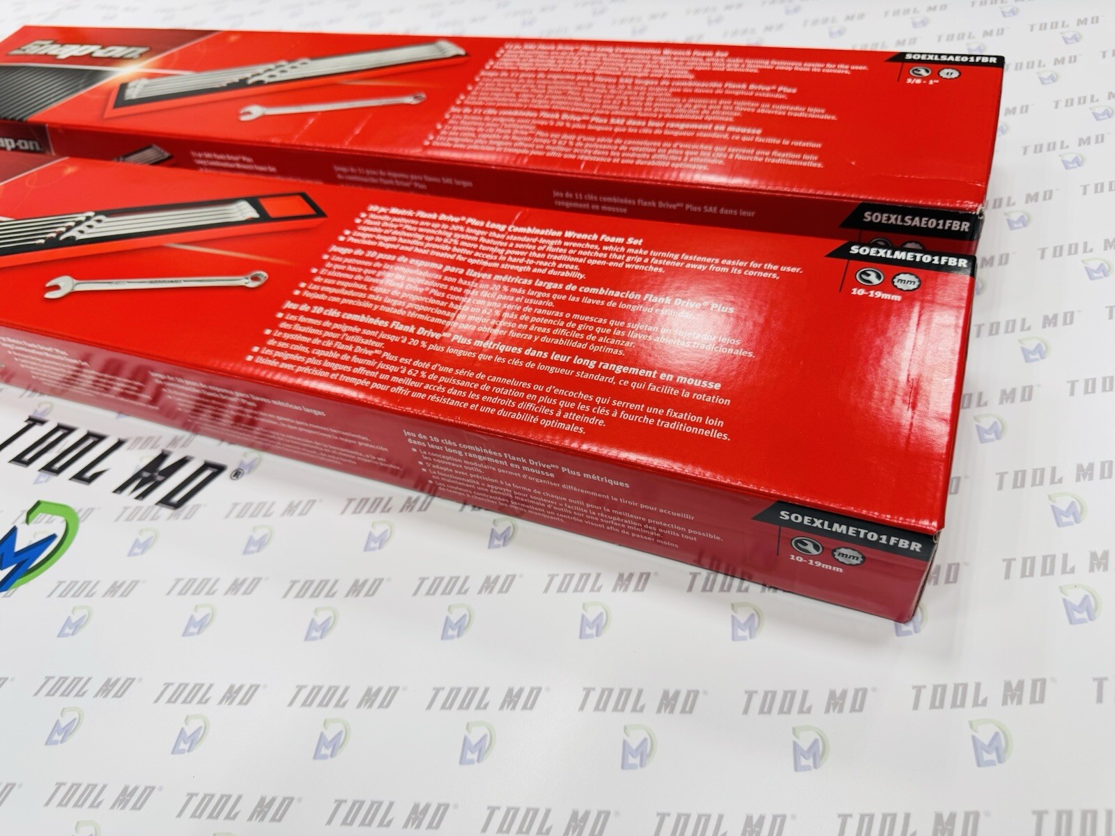 Snap-on Tools USA NEW 21-Piece Metric & SAE LONG Combination Wrench Foam Set