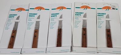 5 Pc Stainless Steel Paring Granny Knife 3'' Vegetable Peeling Sharp Blade Slice