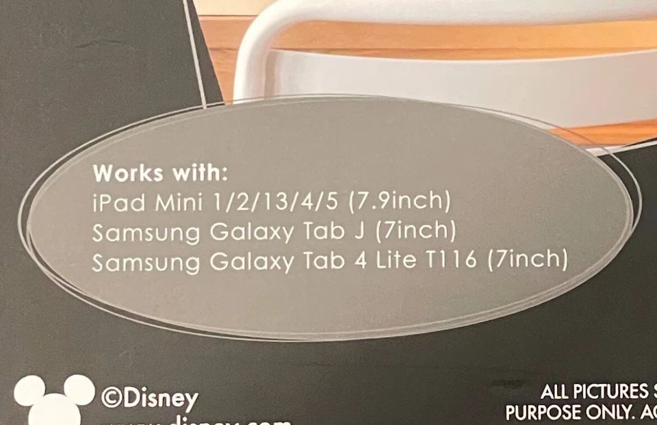 New Disney Mickey & Minnie Silicone Tablet Case Fits 7-8” Tablet iPad MiniGalaxy - Image 3 of 3