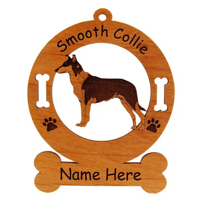 Smooth Collie Standing #2 Ornament Personalized With Your Dogs Name 2186