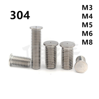 304 Stainless Steel Weld Studs for Capacitor Discharge Welding M3 M4 M5 M6 M8