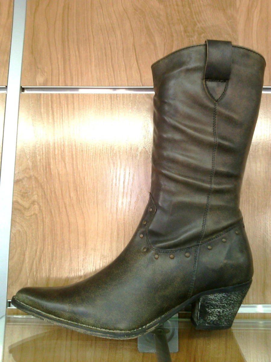 Botas cowboy piel marrones con tac n cubano varias tallas nuevas