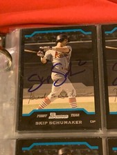 SKIP SCHUMAKER AUTOGRAPHED SIGNED 2004 BOWMAN CARD CARDINALS COA