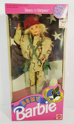 NEW 1992 Stars 'n Stripes ARMY Barbie Doll Special Edition