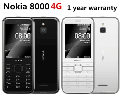 GCSUPERMARKET Cellulare originale Nokia 8000 4G 2020 Dual Sim sbloccato 4 GB ROM KaiOS GPS WIFI