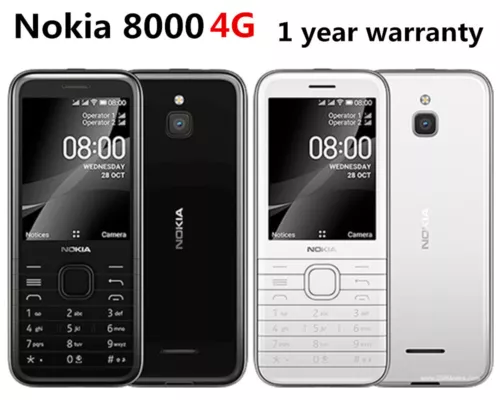 Original Nokia 8000 4G 2020 Dual Sim Unlocked Cell Phone 4GB ROM KaiOS GPS WIFI - Afbeelding 2 van 11