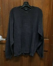 ARROW Men's Pullover Sweater Dark Brown Long Sleeve Crew Neck Size XL